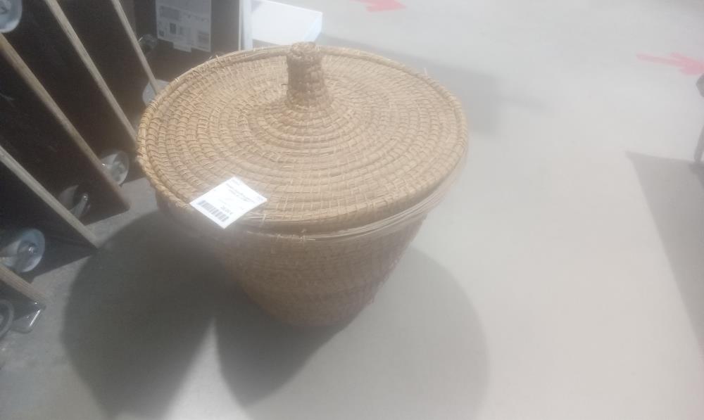 PANIER OSIER+COUVERCLE 2 ANSES EN L'ETAT