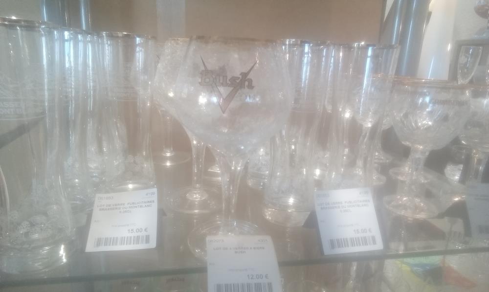 LOT DE 4 VERRES A BIERE BUSH