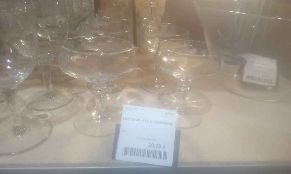 LOT DE COUPES A CHAMPAGNE