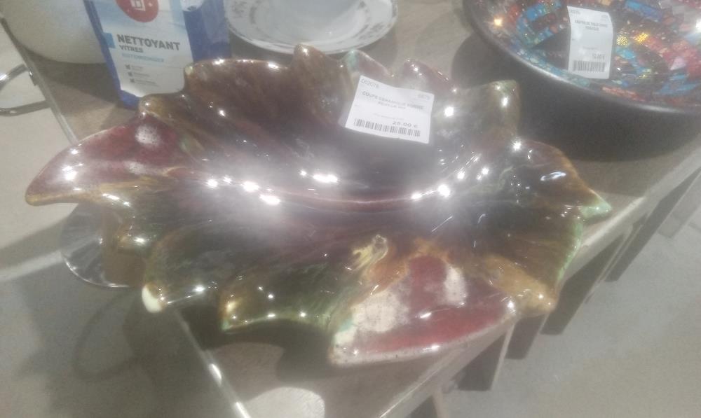 COUPE CERAMIQUE FORME FEUILLE GM