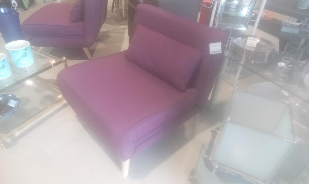 FAUTEUIL CANADIEN VIOLET POUR COUCHAGE COUTURE EN L'ETAT