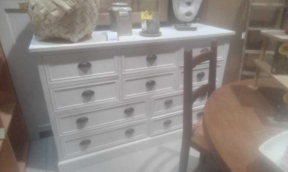COMMODE BLANCHE 10 TIROIRS GM