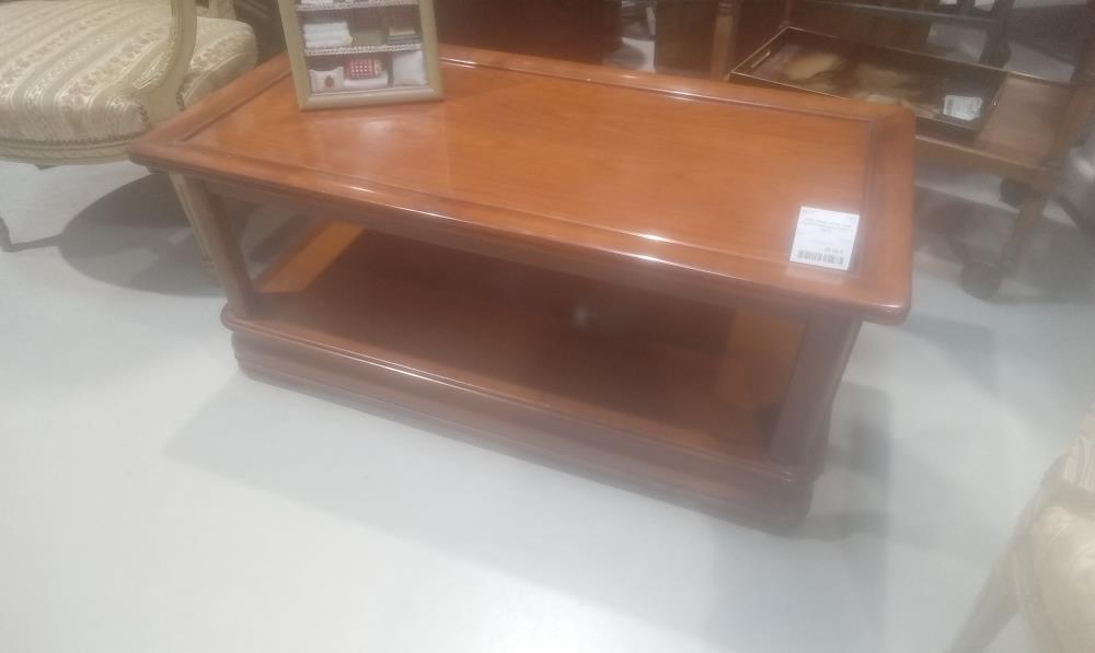 TABLE BASSE STYLE LOUIS PHILIPPE MERISIER MASSIF +1 TIROIR