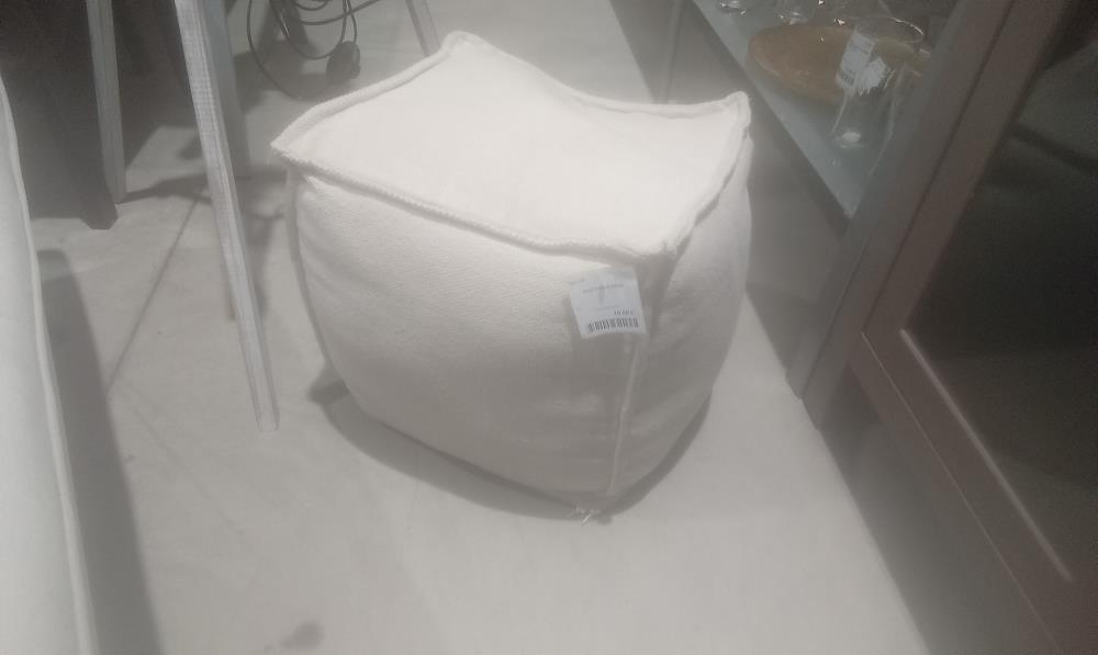 POUF TISSUS BEIGE