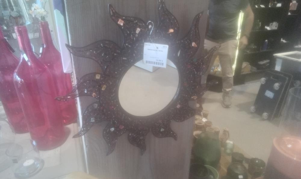 MIROIR SOLEIL METAL