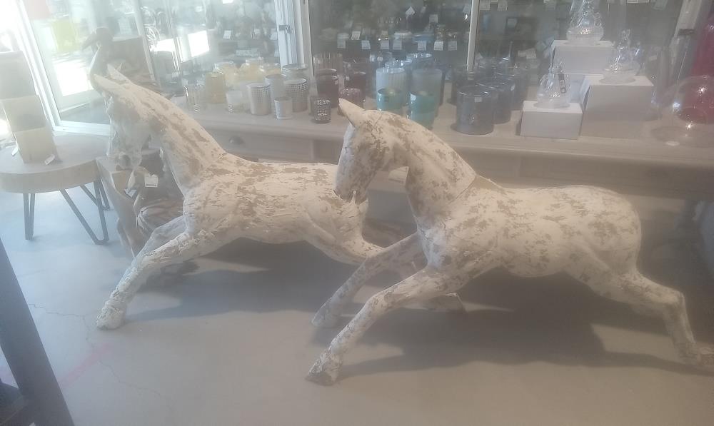 CHEVAL BOIS EXOTIQUE BLANC