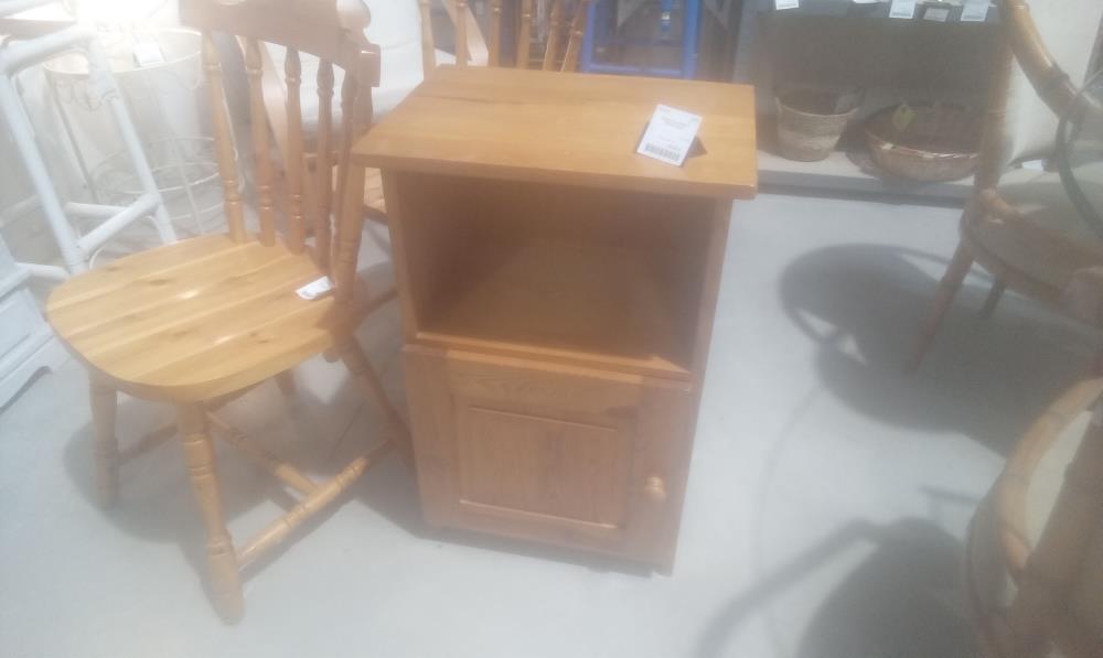 MEUBLE PIN MASSIF 1 PORTE+NICHE