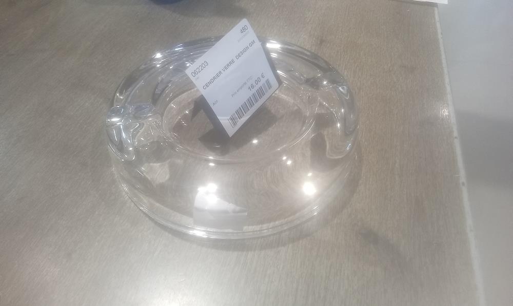 CENDRIER VERRE  DESIGN GM