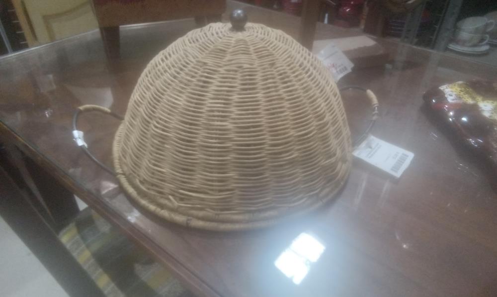 CLOCHE+PLATEAU OSIER TRESSE 2ANSES METAL