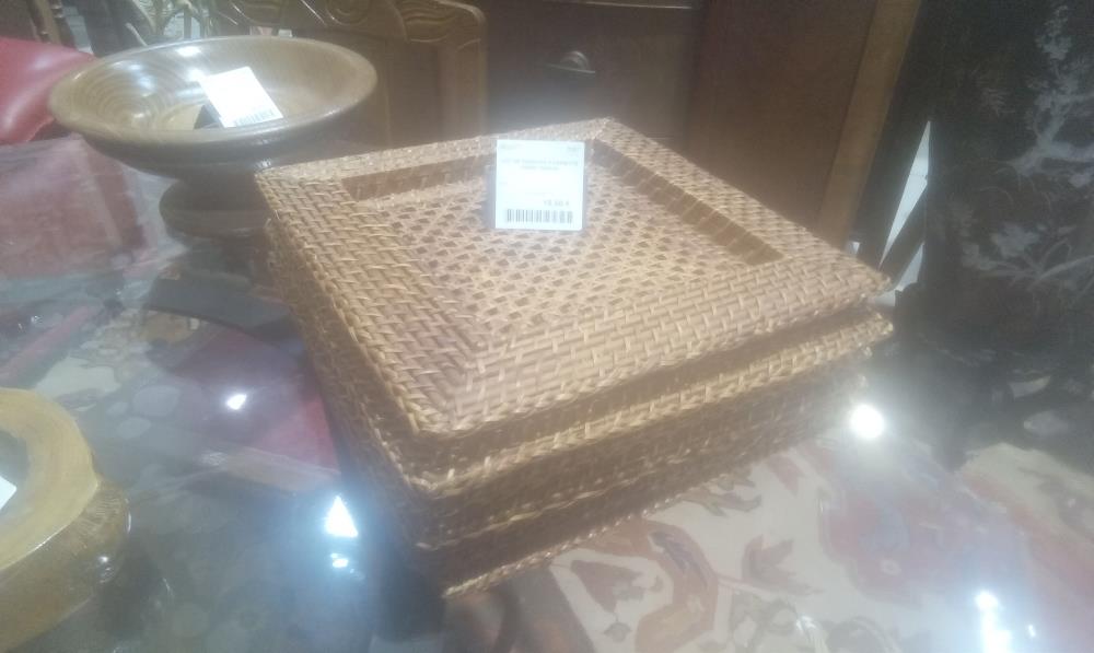 LOT DE DESSOUS D'ASSIETTE OSIER TRESSE
