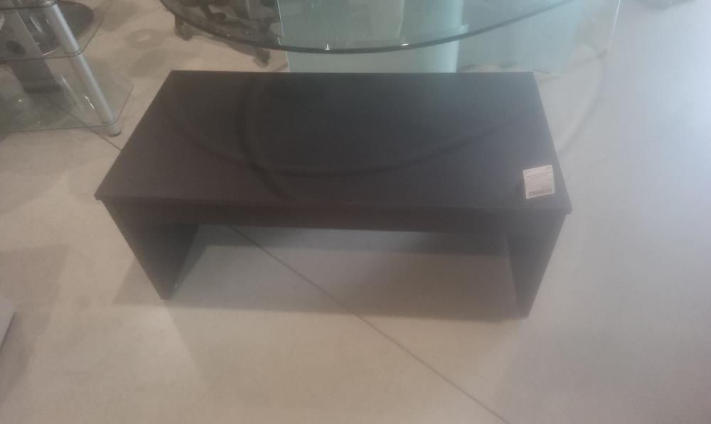 TABLE BASSE ESCAMOTABLE MELAMINEE NOIRE