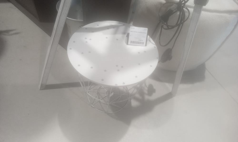 TABLE METAL+PLATEAU ETOILE