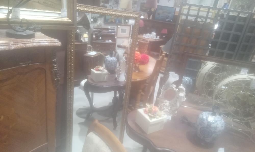 MIROIR GM FRISE DOREE EN L'ETAT