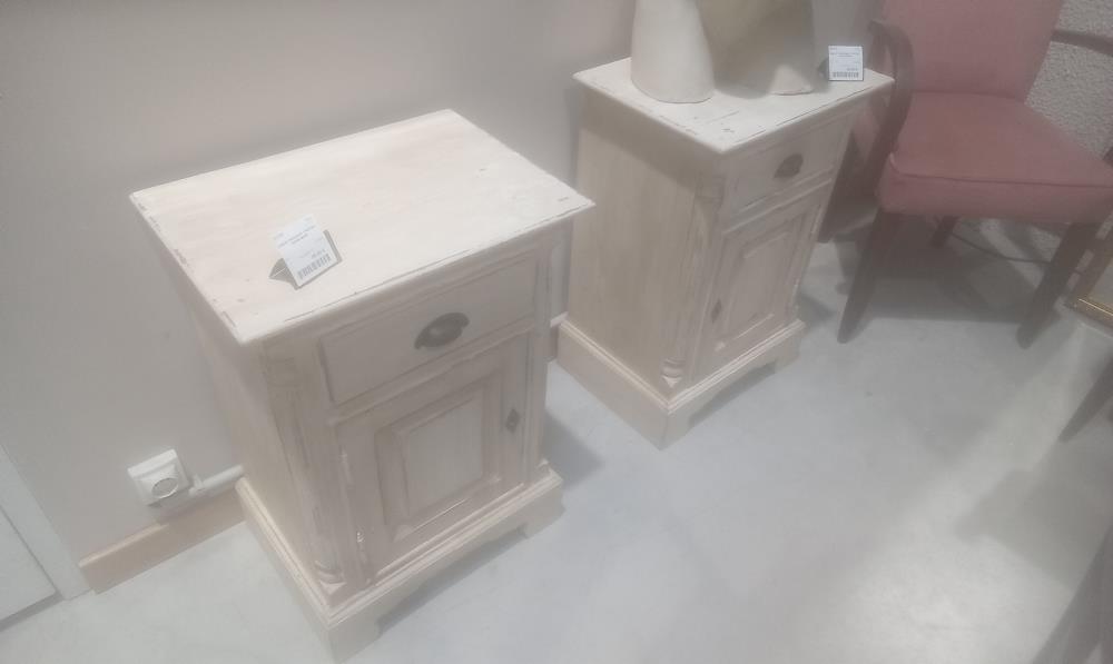 CHEVET RECHAMPI 1 PORTE+1 TIROIR BEIGE