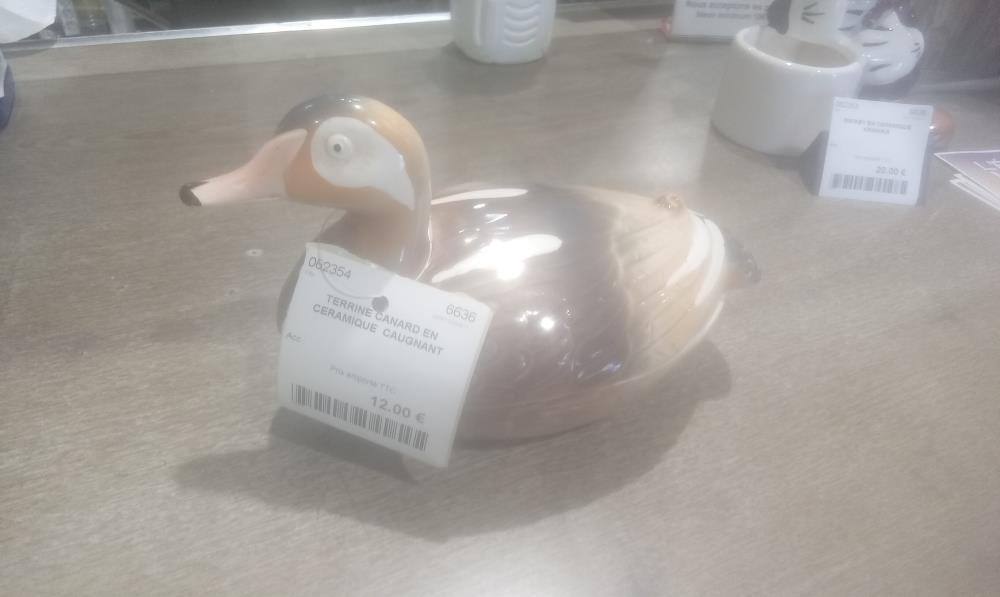TERRINE CANARD EN CERAMIQUE  CAUGNANT
