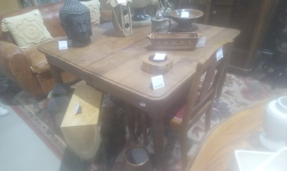 TABLE 1900 CHENE MASSIF 8 PIEDS+5 ALLONGES DE 50 CM