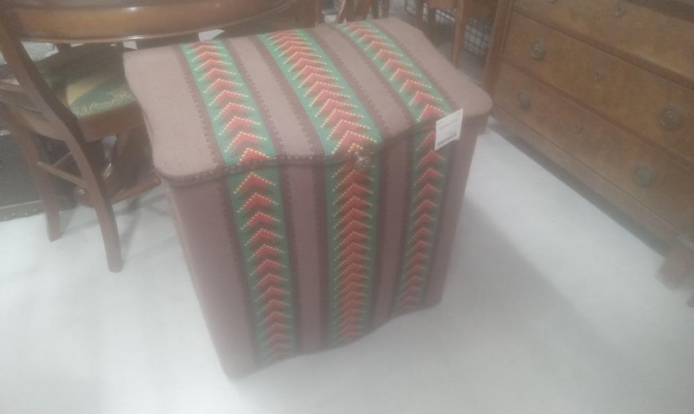 COFFRE GM 1 ABATTANT TISSUS CANEVA MARRON