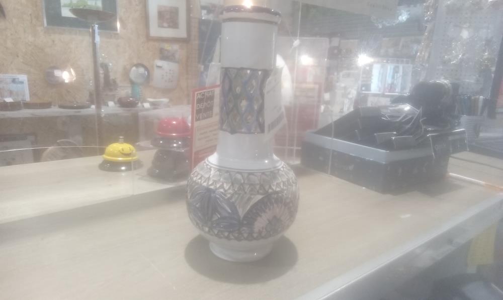 VASE CERAMIQUE AJOURE 2 TONS