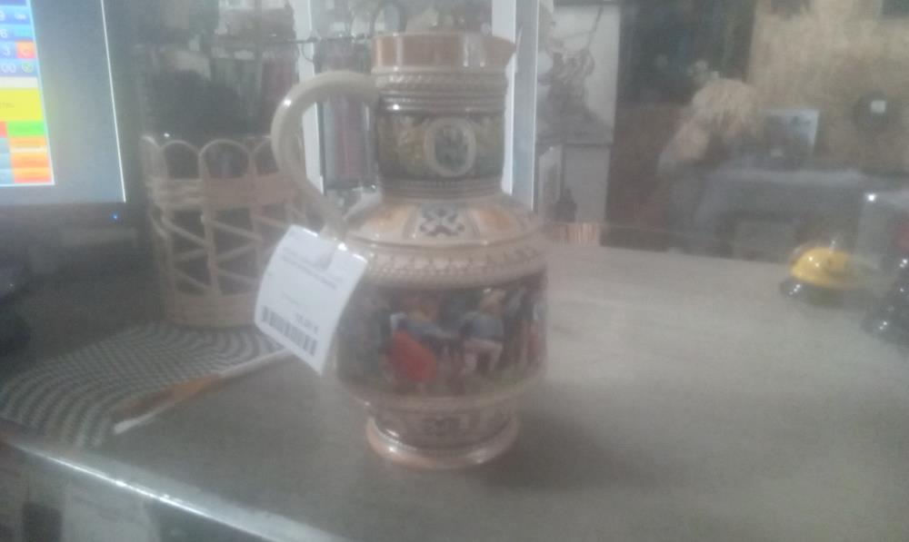 PICHET CERAMIQUE 1 ANSE DECOR SCENE PAYSANNE