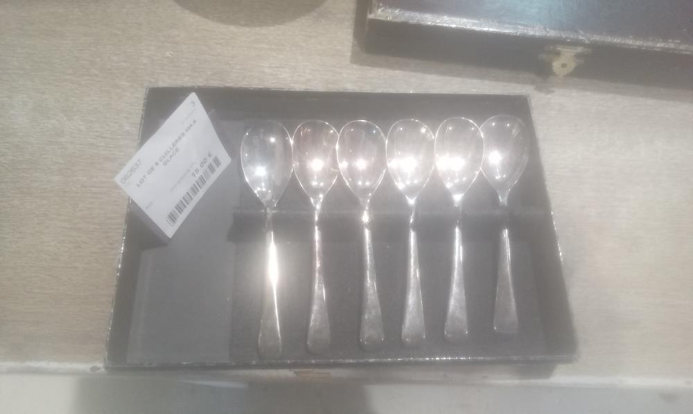 LOT DE 6 CUILLERES MA A GLACE
