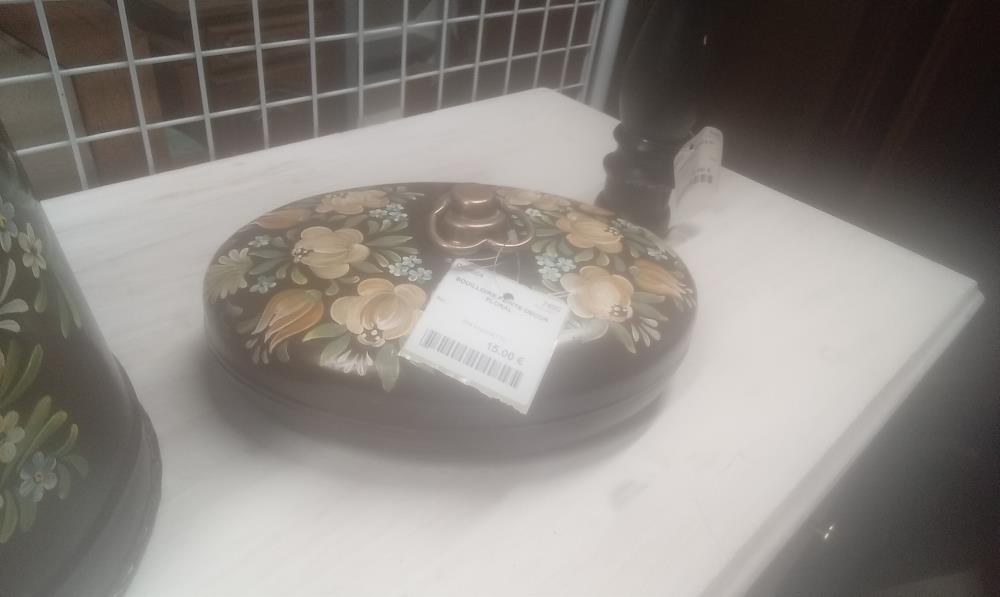 BOUILLOIRE PEINTE DECOR FLORAL