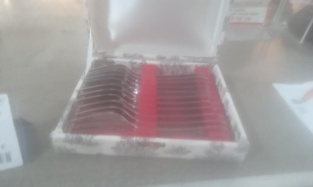 LOT DE 11 FOURCHETTES A DESSERT INOX+ECRIN