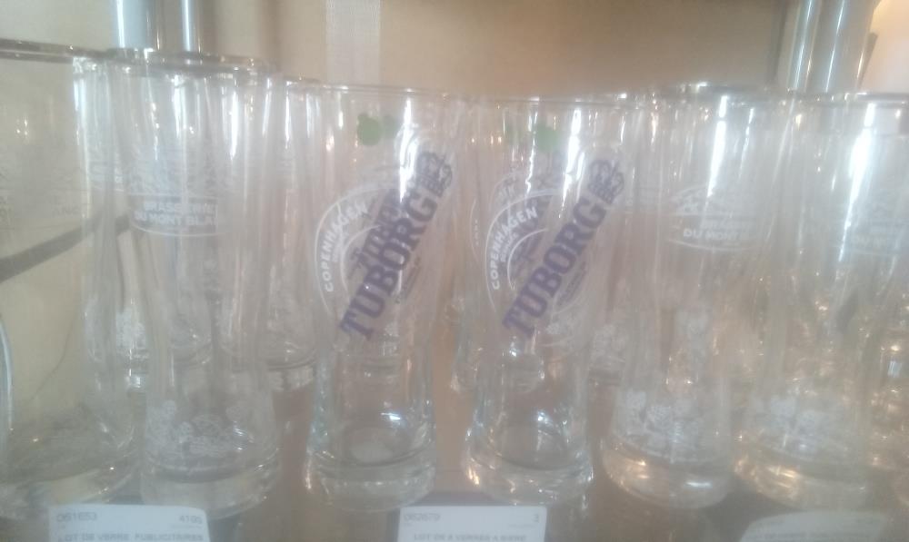 LOT DE 6 VERRES A BIERE TUBORG