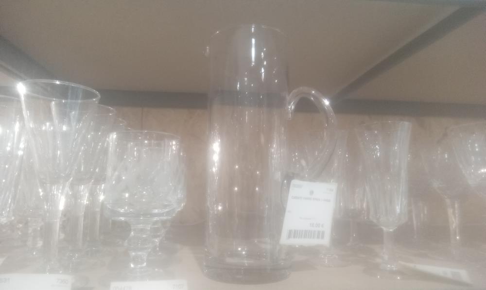 CARAFE VERRE EPAIS 1 ANSE