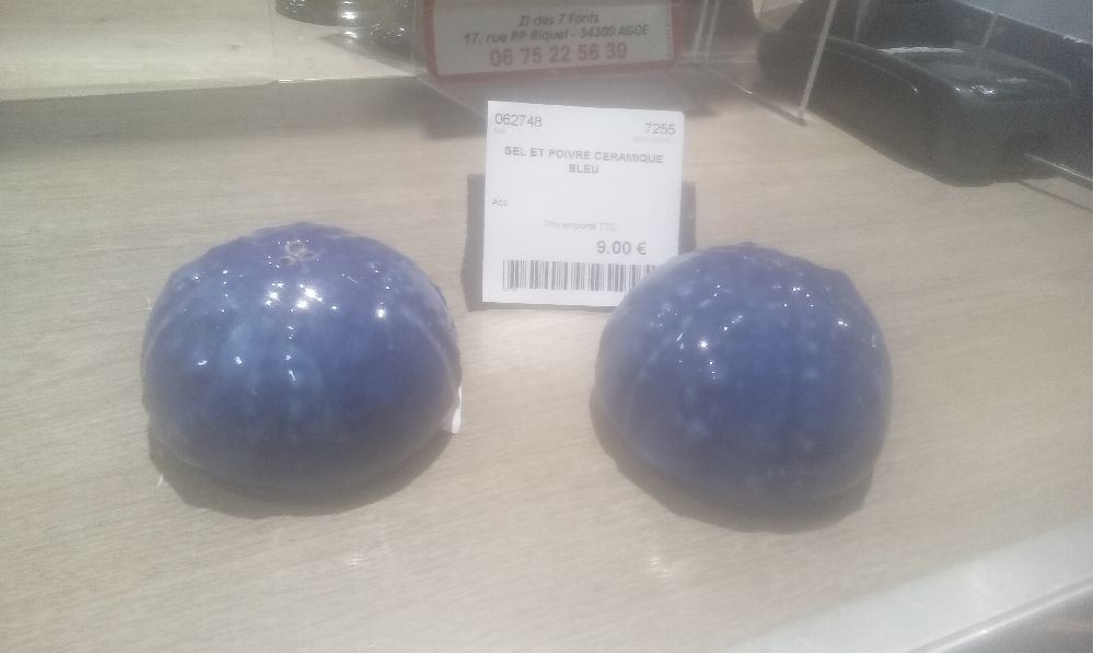 SEL ET POIVRE CERAMIQUE BLEU