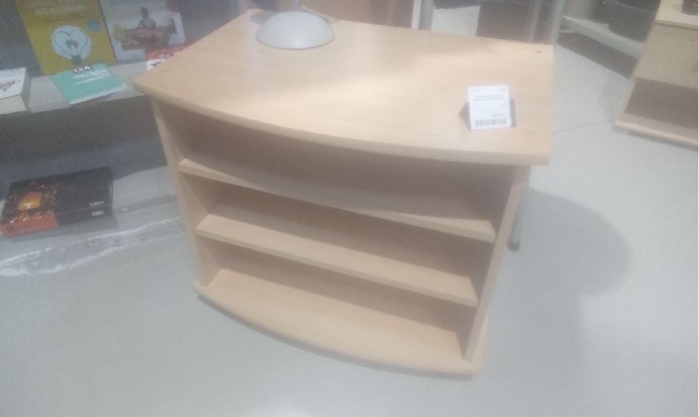 MEUBLE TELE OUVERT MELAMINE SUR ROULETTE