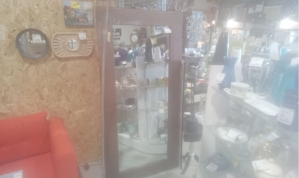 MIROIR DESIGN AVEC CADRE BOIS NATUREL GM