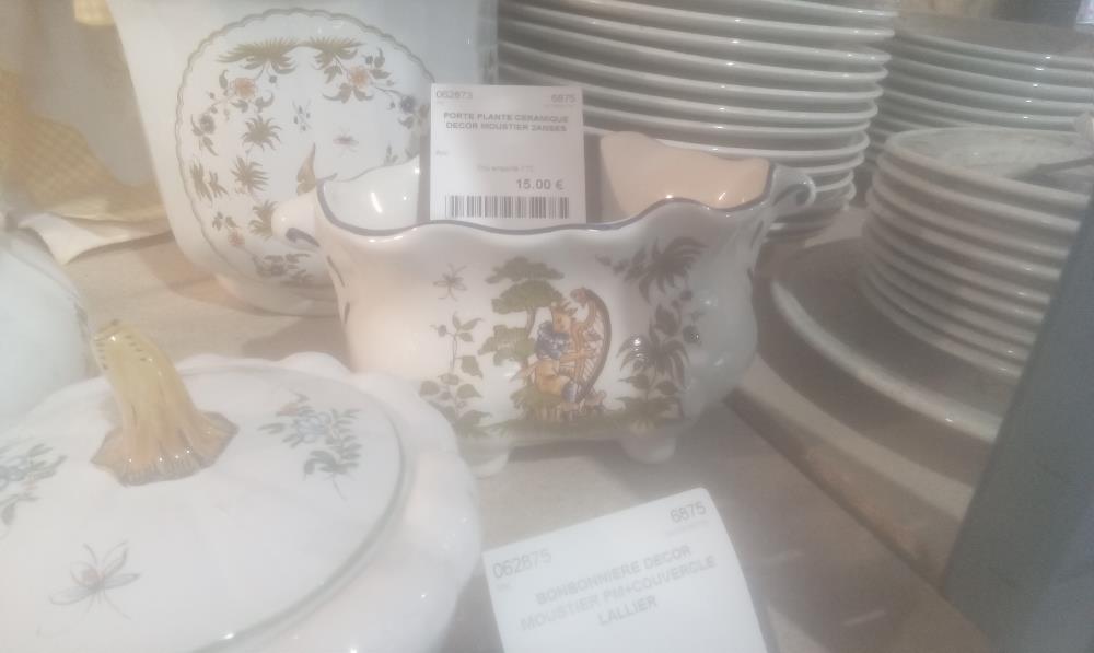 PORTE PLANTE CERAMIQUE DECOR MOUSTIER 2ANSES