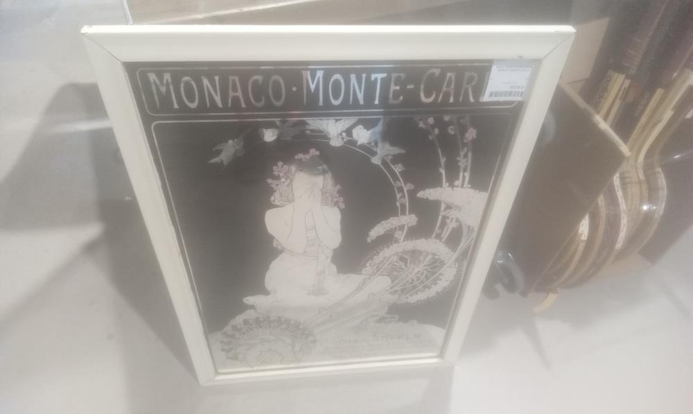 SOUS VERRE CADRE BEIGE MONACO MONTE CARLO