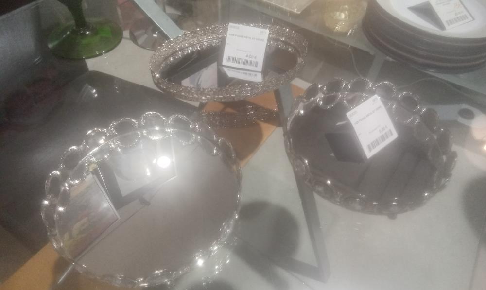 VIDE POCHE METAL ET VERRE