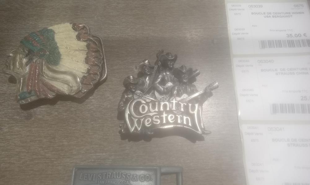 BOUCLE DE CEINTURE COUNTRY WESTERN USA