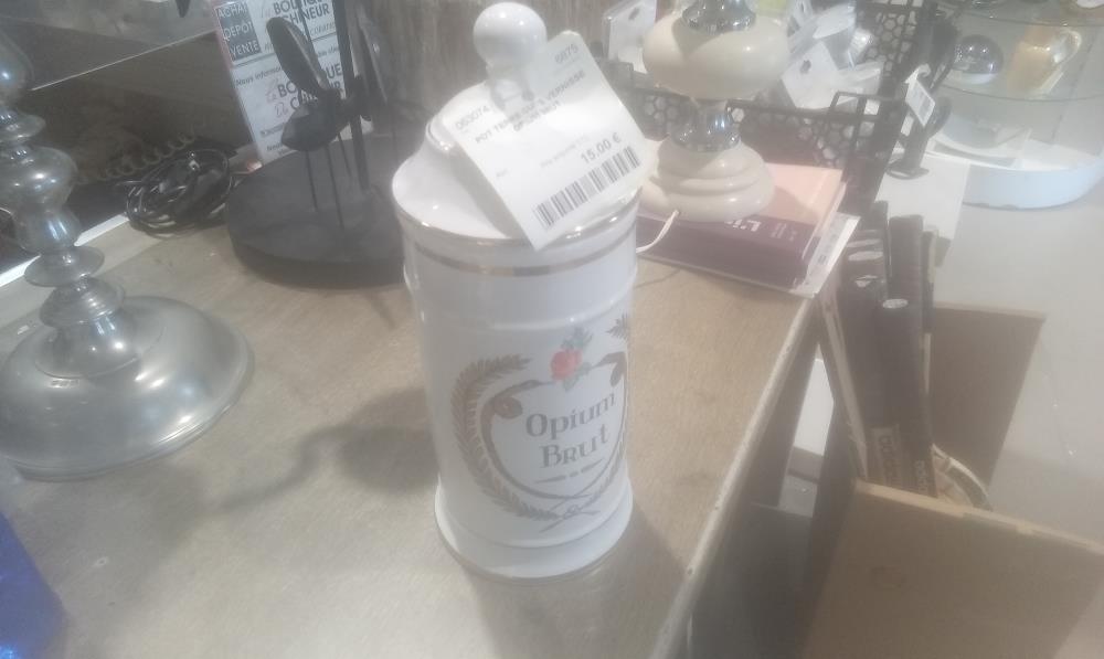 POT TERRE CUITE VERNISSE OPIUM BRUT