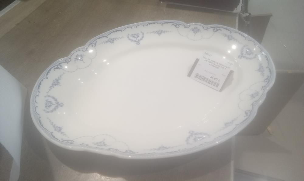 PLAT DE SERVICE CERAMIQUE K.G LUNEVILLE MODELE LAGOUHAT
