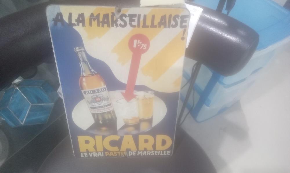 PLAQUE EMAILLEE RICARD