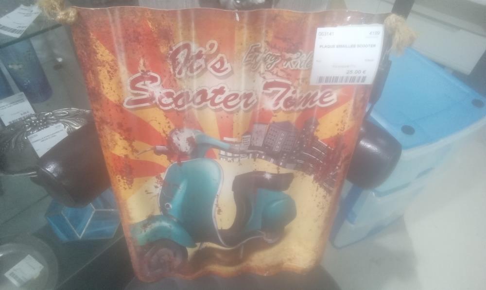 PLAQUE EMAILLEE SCOOTER