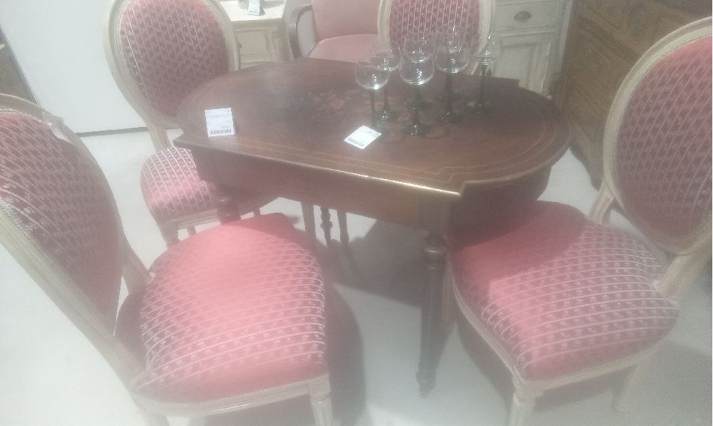 BUREAU MARQUETE EN L'ETAT NAPOLEON III 1 TIROIR