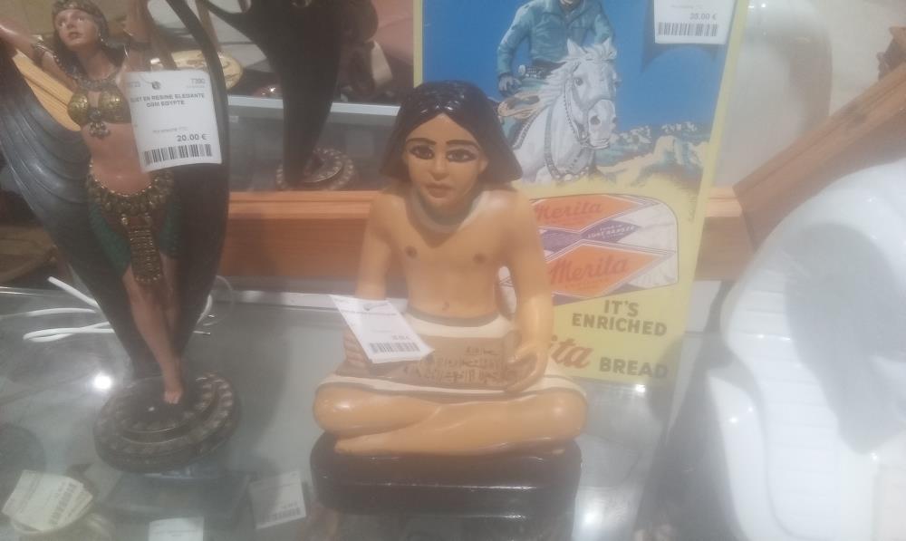 STATUE SCRIB EGYPTE PLATRE