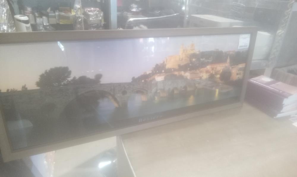 SOUS VERRE CADRE BOIS VUE DE BEZIERS