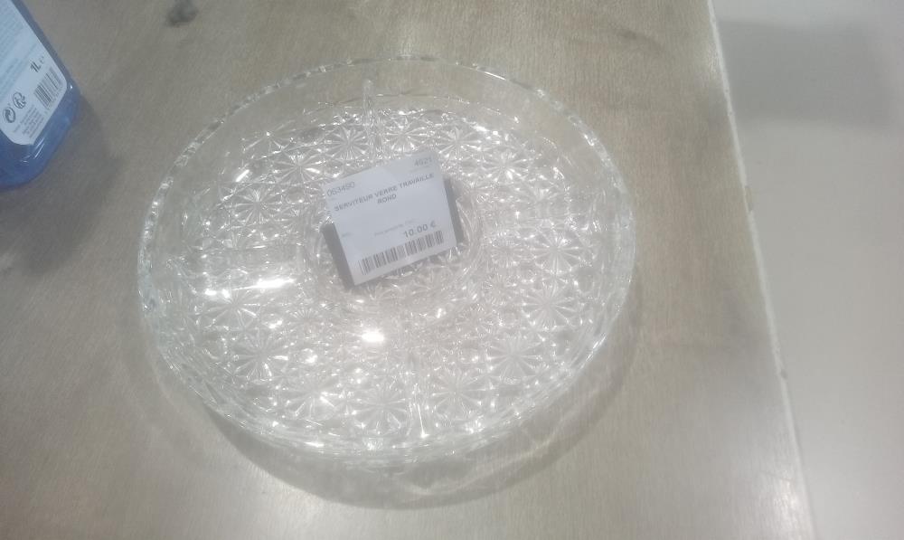SERVITEUR VERRE TRAVAILLE ROND
