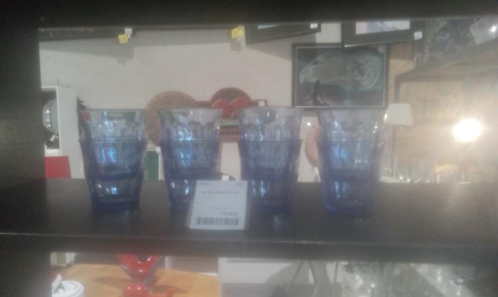 LOT DE VERRE BLEU GM