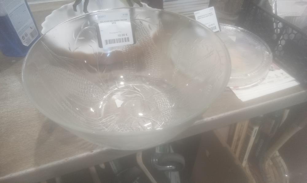 SALADIER EN VERRE DECOR EPIS