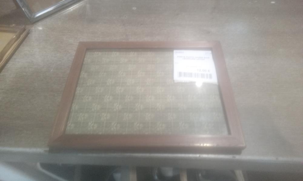 PORTE PHOTO CADRE BOIS +BORDURE LAITON