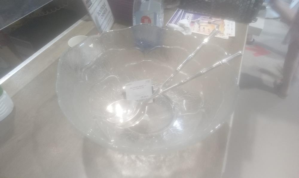 SALADIER VERRE + 2 COUVERTS MA
