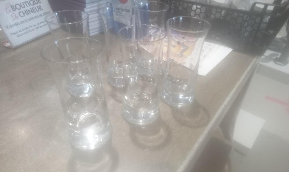 LOT DE 6 VERRES PUBLICITAIRE  A SUZE