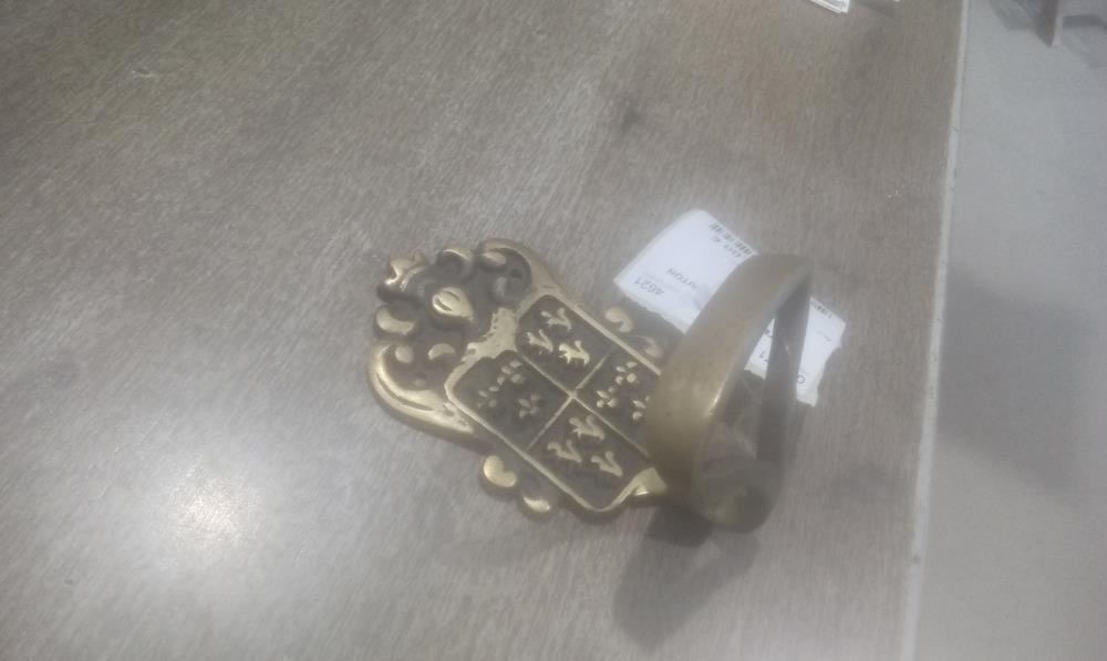 PORTE TORCHON LAITON BLASON