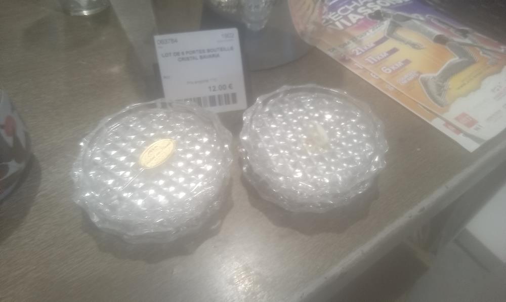 LOT DE 6 PORTES BOUTEILLE CRISTAL BAVARIA